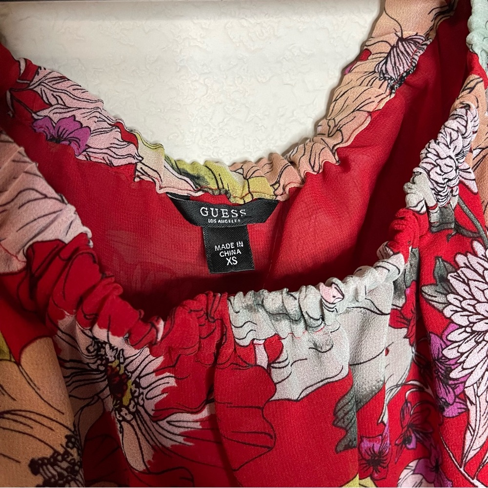 Guess Los Angeles Floral Off The Shoulder Blouse - Picture 8 of 13
